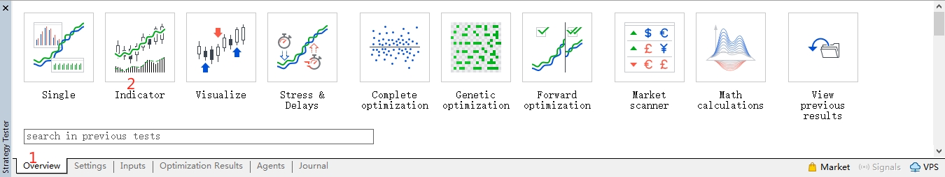 Strategy Tester Overview Panel